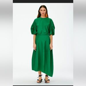 Tibi Sporty Nylon Asymmetrical Hem Skirt
